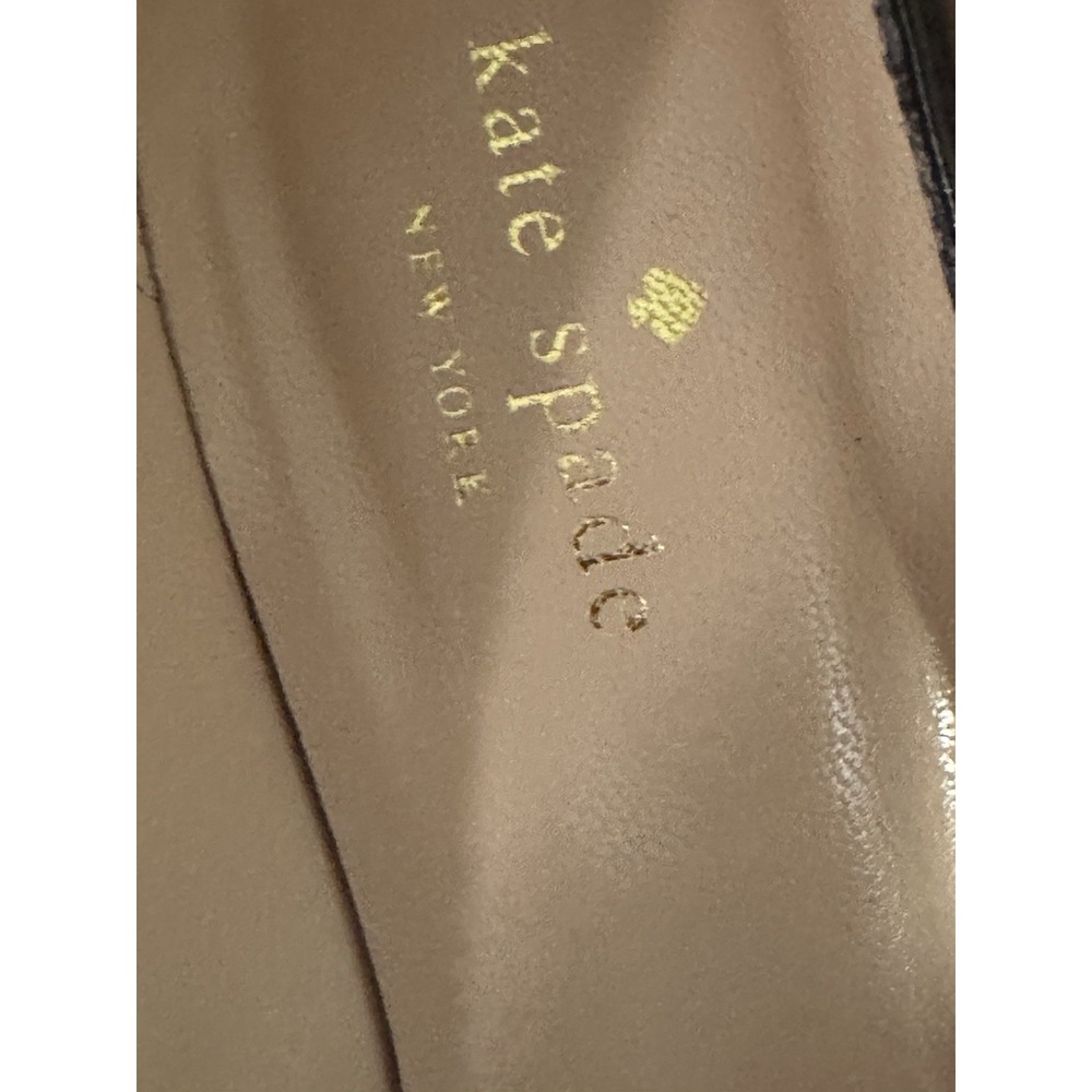 Kate Spade Dinah Bow Rhinestone Square Toe Block Heel. Party Shoes - Picture 6 of 11